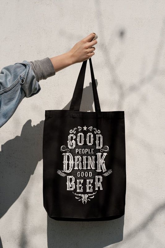 Hoppymerch's Good People Drink Good Beer – Bio-Einkaufstasche.