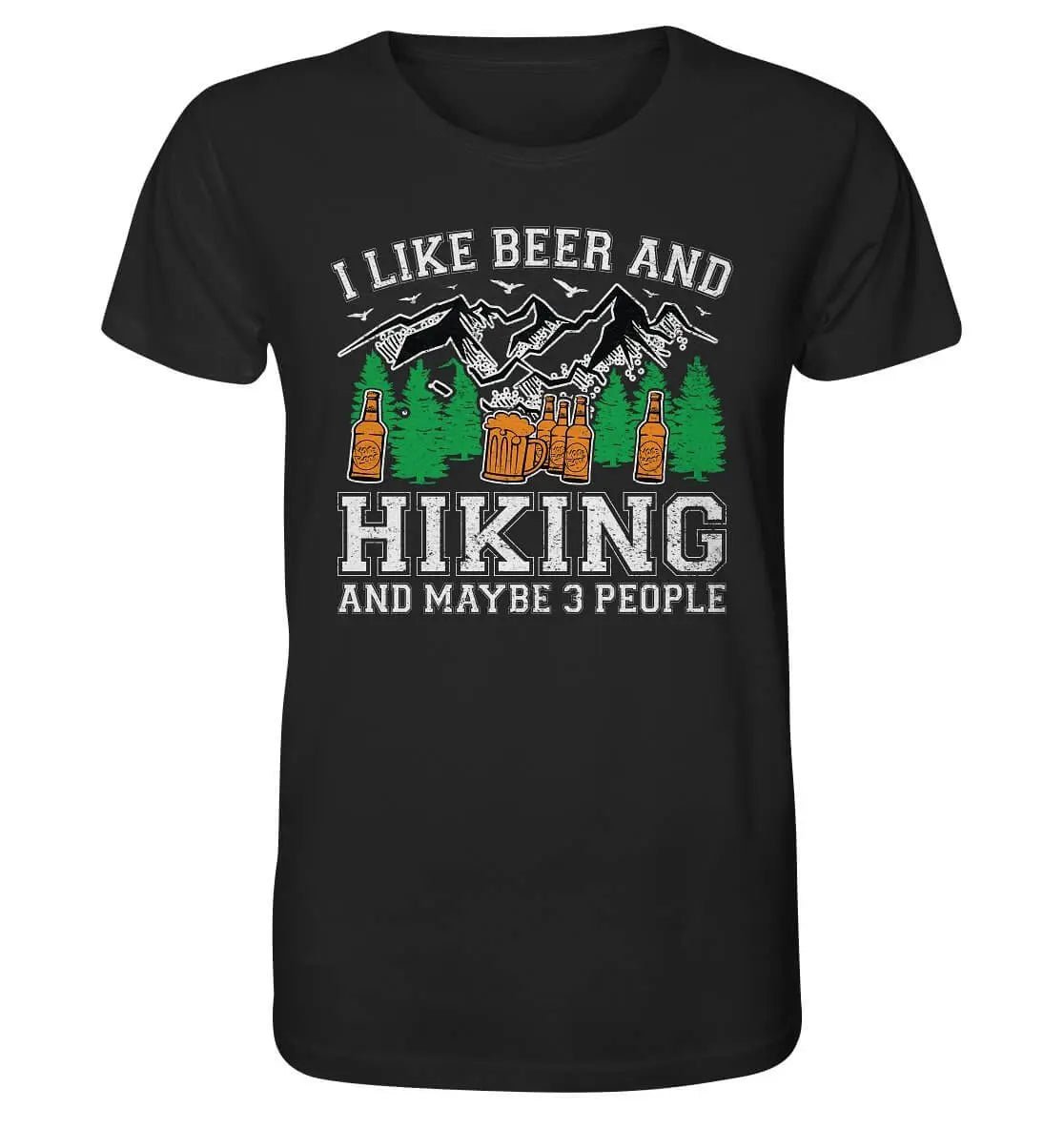 Ich mag Hoppymerch-Bier und Wandern und vielleicht 3 Leute Hoppymerch-T-Shirt.