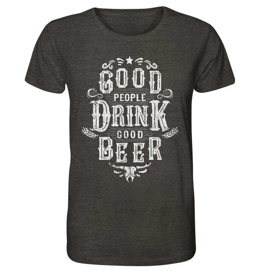 Ein Hoppymerch „Gute Leute trinken gutes Bier“ – Bio-T-Shirt.