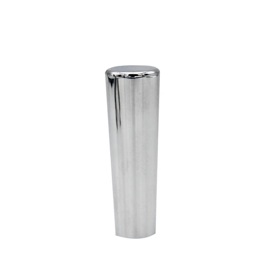 Ein NUKATAP Zapfhahngriff Chrom-Zylinder aus Edelstahl auf weißem Hintergrund.